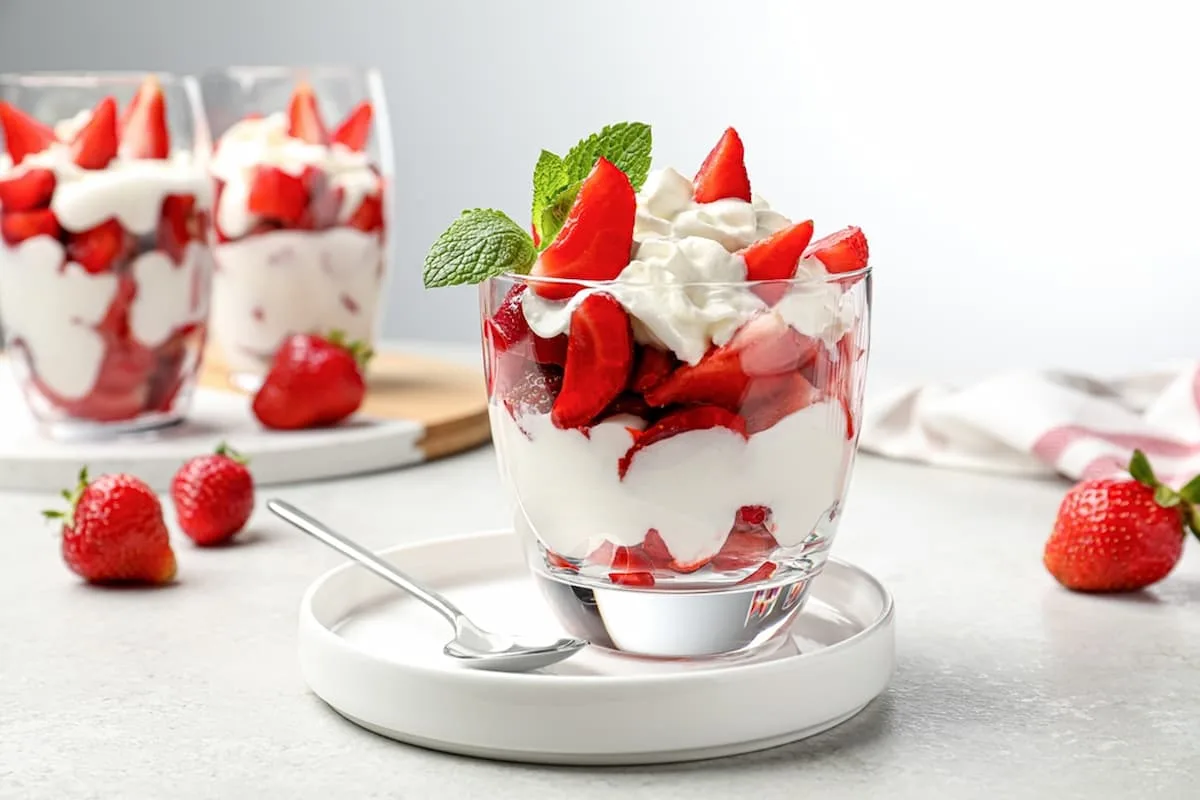 Fresas con crema